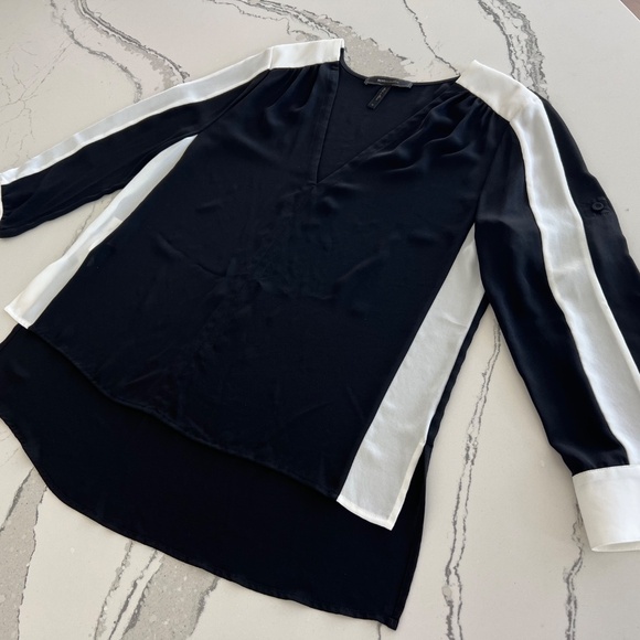 BCBG MaxAzria Colorblock V-Neck shirt- Sz M - Picture 4 of 8